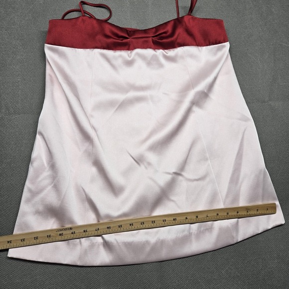 Free People Tank Womens Large Pink Satin Camisole Sweetheart Lined Pockets - Picture 12 of 16
